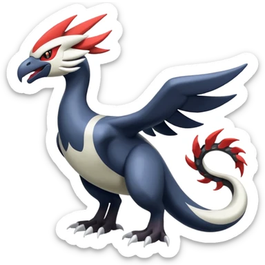 Yveltal-Lugia-Silvally-Fakémon-hybrid-creature (full body)  sticker