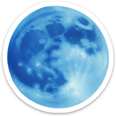 Blue moon sticker