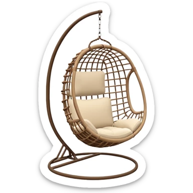 modern hanging chair sticker