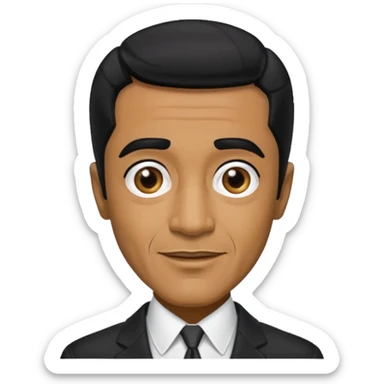 Sammy Davis Jr with black hair sticker