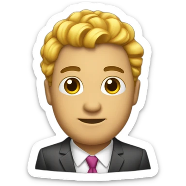 Hombre con traje con un trapo de limpiar  sticker