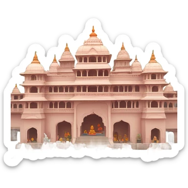 Haridwar ashram and the ganges  sticker