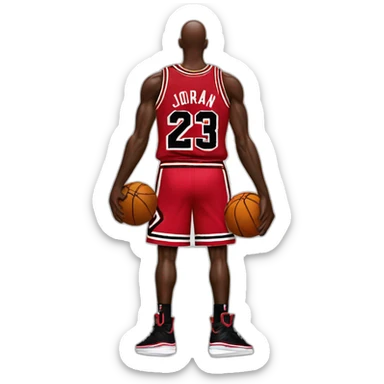 Michael Jordan in jersey of Miami heat sticker