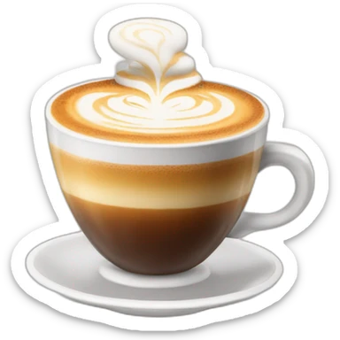 Cappuccino with foam sticker