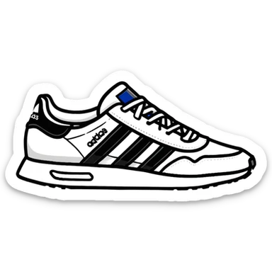 Adidas logo with three stripes sticker