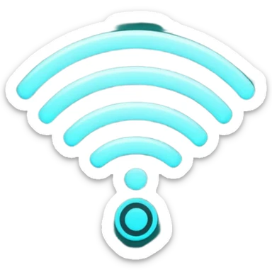 wifi single black signal sticker