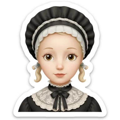 white townslady 18th century sticker