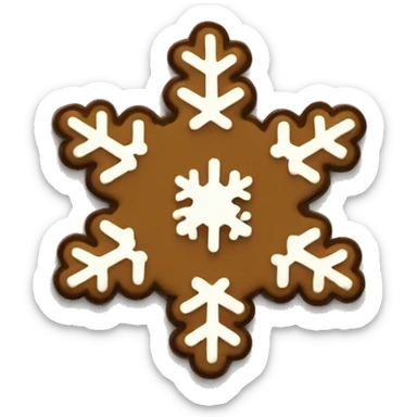 brown pin and snowflakes  sticker