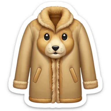 beige autumn winter fury  sticker