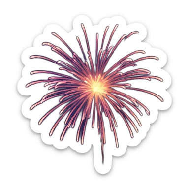 underwater fireworks sticker
