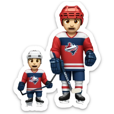 Hockey player injured sticker