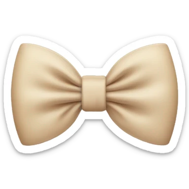 Beige bow sticker