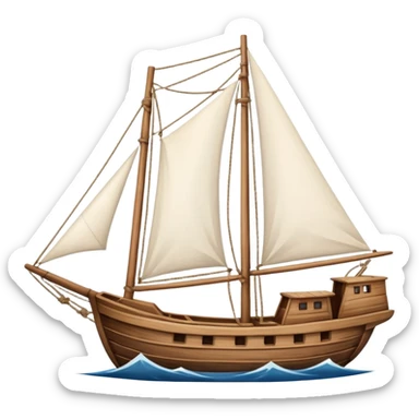 un barco navegando por el mundo sticker