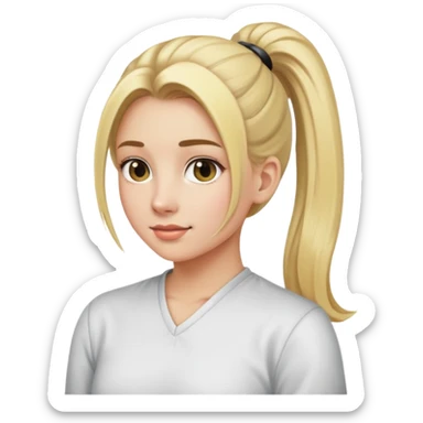 ragazza bionda con la coda  sticker