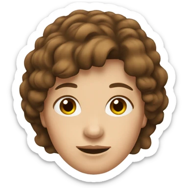 a woman with brown hair which greets sticker