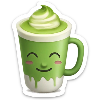 matcha tea latte sticker