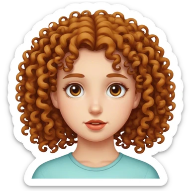 Curly headed girl sticker