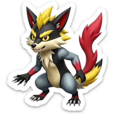 Zeraora-Zangoose-Obstagoon-fusion sticker