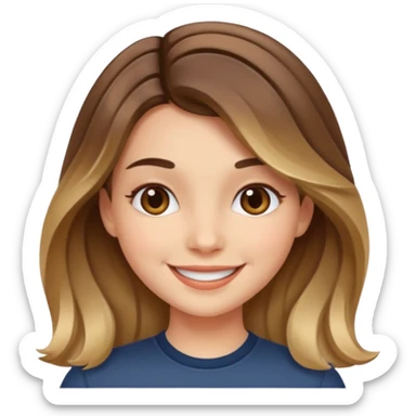 girl with balayage hair emoji sticker