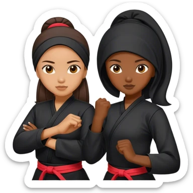Two Indonesian Pencak silat girls  sticker