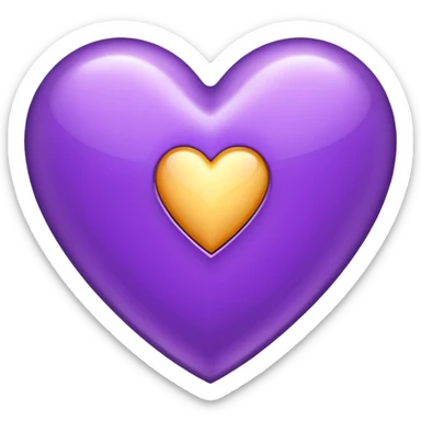 The Letter “T” inside a Purple Heart sticker