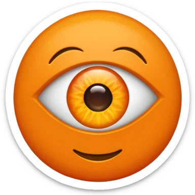 Ojo turco color naranja turco en color naranja sticker