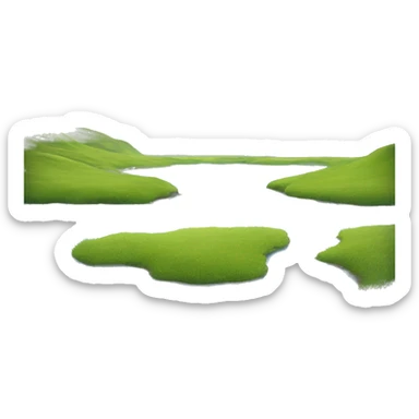 Swiss lake and grasslands sticker