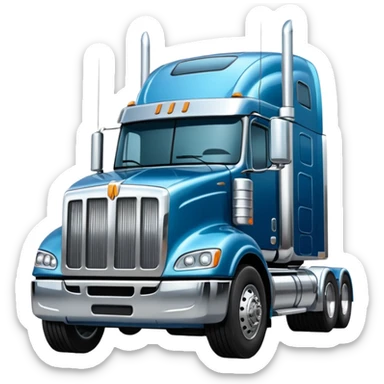 18 wheeler truck peterbelt big body facing me  sticker