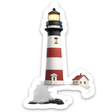 Lighthouse w/guiding light sticker