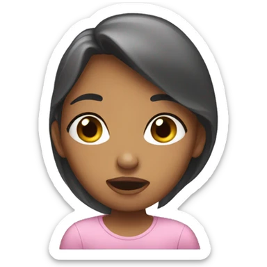 whispering girl emoji  sticker