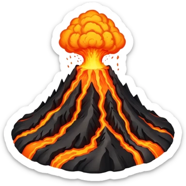 planet, Volcano Planet, lava rivers and erupting peaks sticker