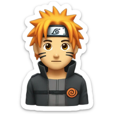 Un caca avec le bandeau de Naruto sticker