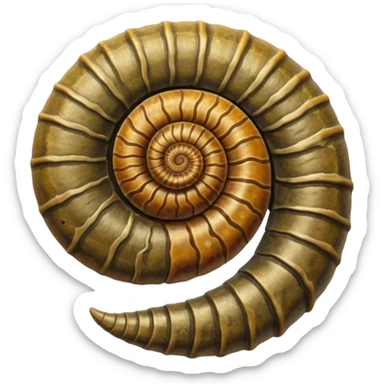 Ammonite avec trilobites sticker