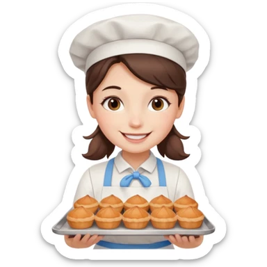Bakery girl sticker