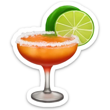 Spicy margarita with tahin rim sticker