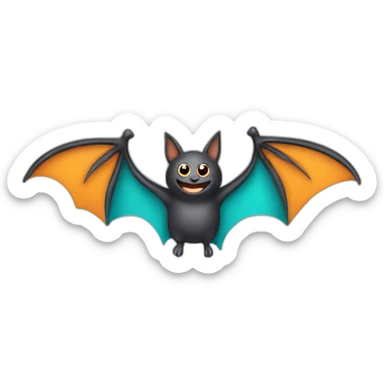 Bat con colores de valencia sticker