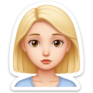 girl thinking sticker