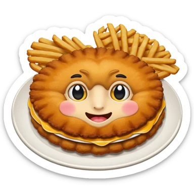 schnitzel black flaps sticker