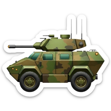 generate an ultra realistic armored vehicle sticker
