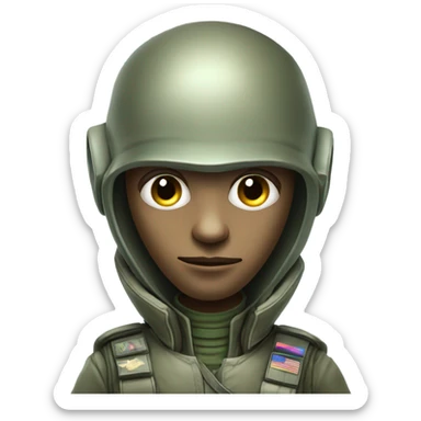 military alien male sticker