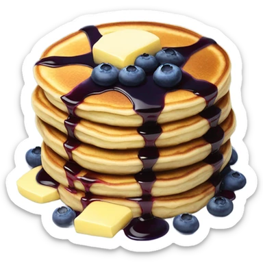 Blueberry pancake sticker
