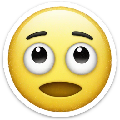 Emoji with whie dust sticker