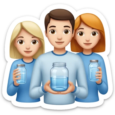 People Holding Jar sticker