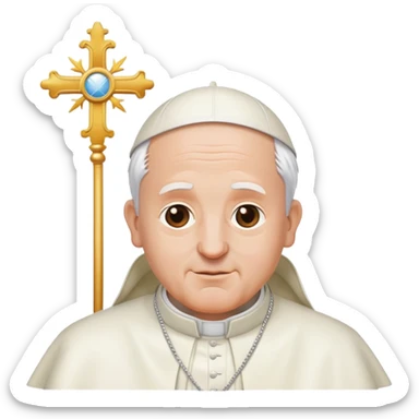 Pope in heaven sticker
