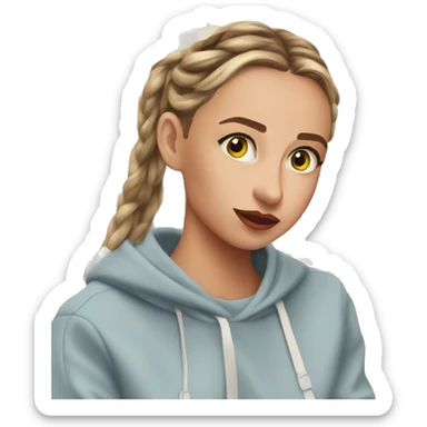 emma chamberlain visiting cafes sticker