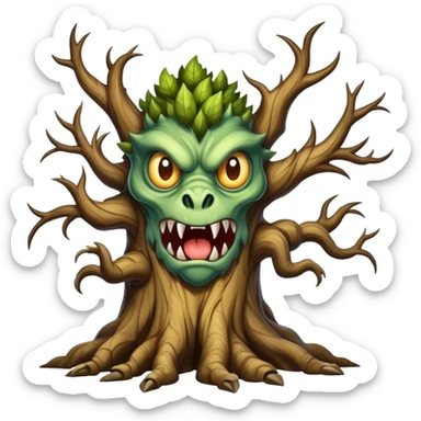 A tree monster  sticker