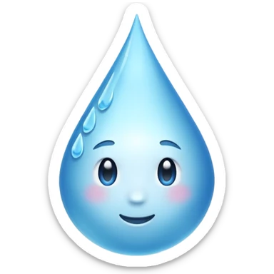 water falling on the ground sticker