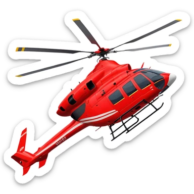 Rescue Helicopter - Airbus H145 (Model Year: 2021) (Iconic colour: Red with white) sticker