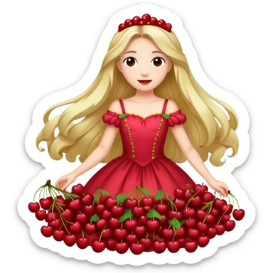 A cherry that is also a princess  sticker