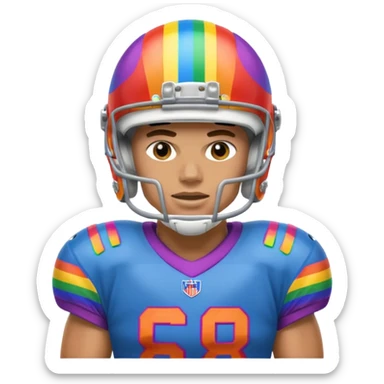 A LGBTQ American football player more LGBTQ  sticker